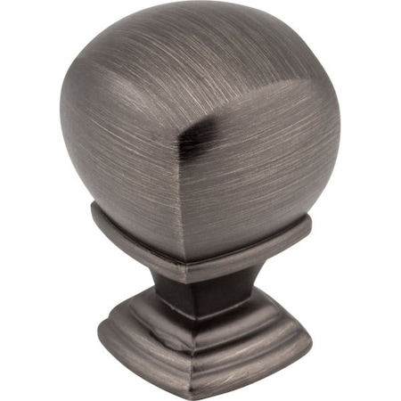 Jeffrey Alexander 7/8" Overall Length Brushed Pewter Katharine Cabinet Knob 188BNBDL